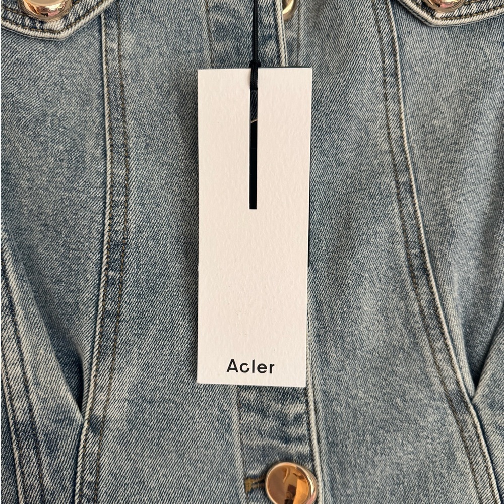 ACLER Mini Denim Dress (new, never worn) - Picture 5 of 6